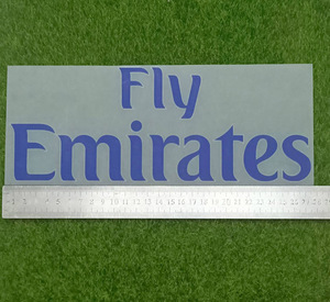 2016-2017皇马fly emirates赞助带胶水边的尺寸为27cm热转印印号