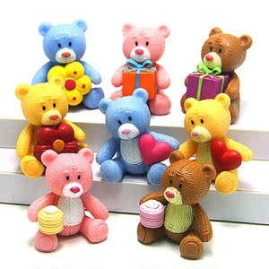 8款粉红熊 彩色熊车载 摆件 玩具卡通动漫礼物