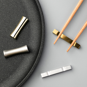 不锈钢筷架金色银色高档厨房创意筷子托餐厅筷枕金属筷托商用中式