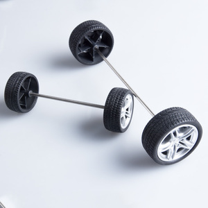 DIY玩具车配件 模型橡胶车轮35/40/45/48mm轮胎轮子连杆车轴轮轴