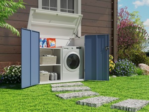 院子放洗衣机设计图片