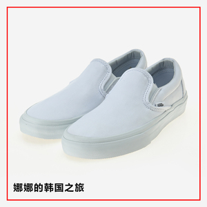 韩国代购Vans范斯Slip-On男女小白鞋白色一脚蹬帆布鞋VN000EYEW00