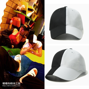 GD权志龙同款VIBRATE韩国代购正品设计师黑白帽子拼接拼色棒球帽