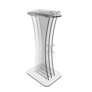 刚朵拉水晶透明讲桌有机玻璃演讲台亚克力主持司仪台服务台咨客台