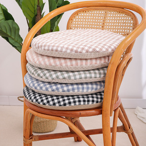 文艺藤椅圆垫加厚四季棉椅垫可拆洗坐垫凳子居家防滑阳台蒲团垫子