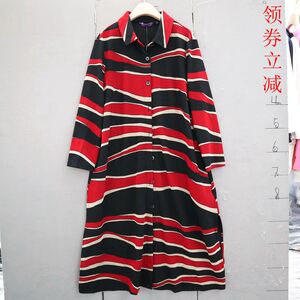 2021春新款宽松版大码女装外搭开始中长款薄风衣外套条纹鑫水云阁