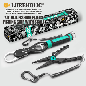 Lureholic带秤控鱼器 控大物 铝合金路亚钳 套装 取钩摘钩抓鱼夹