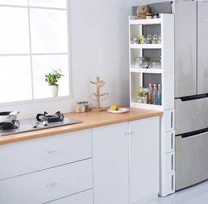 厨房缝隙收纳置物架冰箱卫生间窄缝收纳夹柜调料架塑料隙间整理架