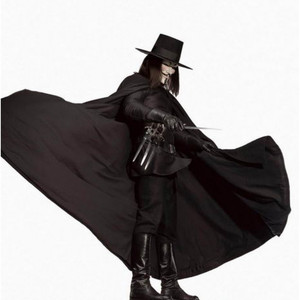 圣诞节服装cosplay男装v字仇杀队披风 帽子面具杀手衣服成人套装