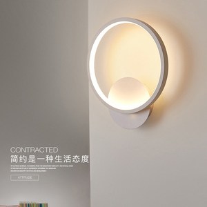 壁灯插座式超亮灯极简卧室创意个性过道楼梯客厅免布线安装床头灯