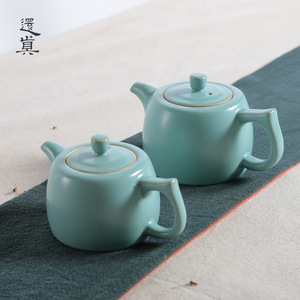 还真汝窑茶壶茶具小茶壶可养开片汝瓷家用功夫茶具红茶泡茶壶单壶