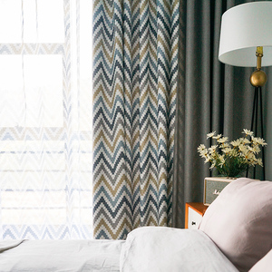 加厚遮光成品窗帘定制客厅卧室落地飘窗帘布料北欧风格现代简约
