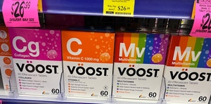 澳洲voost维生素C泡腾片加锌成人vc高浓度补充维他命C1000mg60片