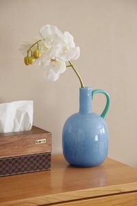 瑞典北欧设计 法式提壶小众高级ins风艺术花瓶花器大肚长颈软装