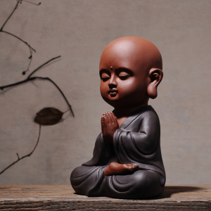 小和尚摆件禅意沙弥可爱