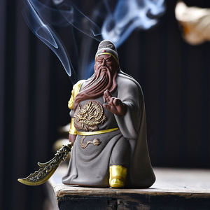 关公摆件陶瓷创意武财神关羽神像工艺品家居客厅办公室桌面装饰品