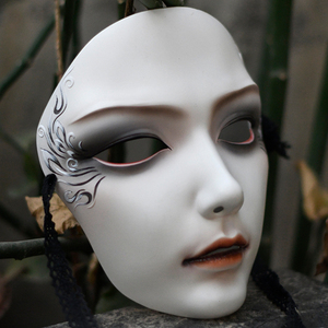 魂作物面具全脸成人男国风网红面罩古风汉服古装拍照装饰拍摄道具