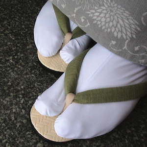 日本市场同步日本传统手工白色四扣防滑足袋木屐袜二指袜男女布袜