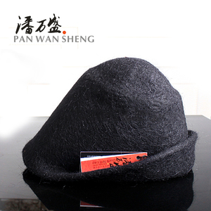 潘万盛梦里水乡绍兴乌毡帽绍兴毡帽纯羊毛毡帽帽子男女冬天帽包邮