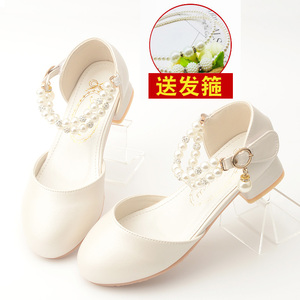 春夏季女童白色公主鞋韩版儿童百搭小皮鞋女学生舞蹈演出白鞋软底