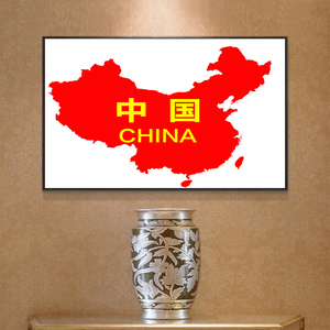 2022新款钻石画中国地图五星红旗客厅卧室满钻砖石粘贴点钻十字绣