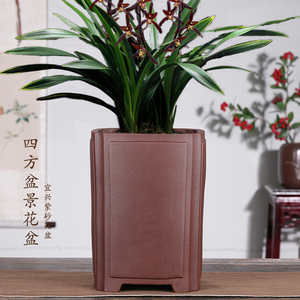 【紫砂花盆兰花盆六角中国风】紫砂花盆兰花盆六角中国风品牌,价格