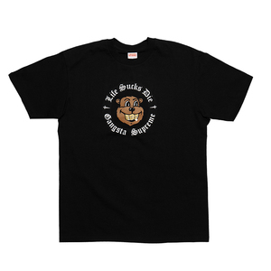 supreme 23夏季新款恶搞小熊印花短袖男女款圆领款式上衣t恤22人付款