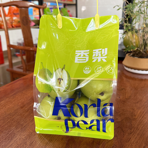 华盛水果手提包装袋2-3斤装库尔勒香梨保鲜袋自封塑料透气打包袋