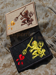罕有美国产军版定制原品美军海豹6队金狮虐心个性士气魔术贴臂章