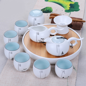茶杯一套装家用中式小套喝茶功夫茶具客厅办公室泡茶陶瓷杯子套杯