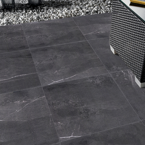 干粒面仿石纹黑灰色通体砖瓷砖 别墅庭院露台户外防滑地砖墙砖600