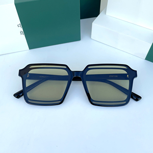 中单眼镜2021新款板材平面墨镜男女个性方形太阳镜zd2106