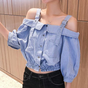 2019牛仔吊带上衣