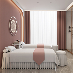 明也美容床罩四件套床罩皮肤管理医美日式轻奢床单美容院美容床品