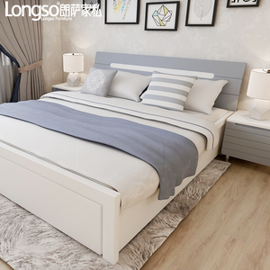 朗萨家私时尚风格床床头柜组合卧室床双人床
