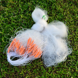 00庆荣的店7淘宝新款进口黄丝渔网三层粘网丝网挂网捕鱼网鲫鱼沉网