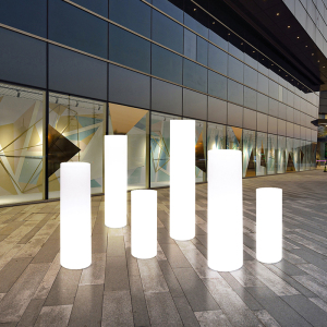 led景观庭院发光圆柱灯户外活动防水灯柱室外别墅花园装饰落地灯