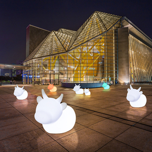 led牛年花园工程牛型亮化灯户外防水庭院装饰灯公园草坪动物摆件