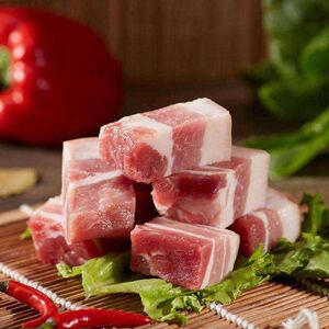 去皮猪肉丁 新鲜冷冻 猪五花肉丁 猪肉块 饭店快餐 20斤 包邮