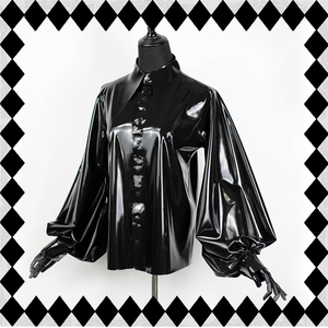 制作中-purplethorn-紫色荆棘vvisage联名款 镜子迷宫乳胶衬衫