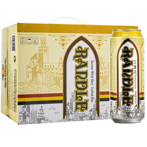 兰德尔精酿原浆小麦白啤酒德国慕尼黑工艺500ml*12听装12度整箱