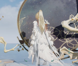 剑网3剑三 二代小狐狸毛披风黑白披 玉振天音风夜烬无声狐狸毛2.