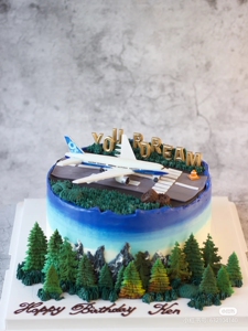 飞机蛋糕装饰摆件小飞机模型飞行员男孩飞机主题生日蛋糕插件配件