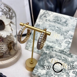 dior/迪奥耳钉大小珍珠排钻jadior字母吊坠耳环经典新款耳饰女士