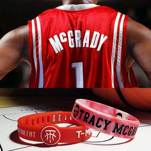 麦迪手环护腕1号T-MAC篮球硅胶腕带球迷周边生日礼物大码小码可调