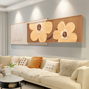 轻奢客厅装饰画高级感花卉墙壁墙上壁画油现代简约沙发背景墙挂画