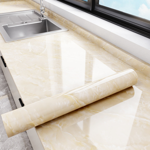 厨房防油贴纸防水防潮墙纸自粘瓷砖遮丑翻新灶台面橱柜大理石墙贴