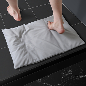 硅藻泥软地垫浴室卫生间硅藻土吸水脚垫厕所门口家用防滑速干地垫
