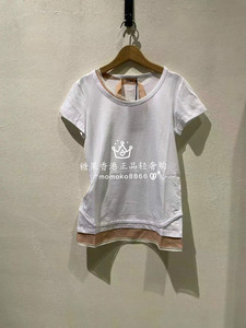 年中58折 糖果香港代购 N21 24春夏 新款个性拼色气质短袖T恤上衣