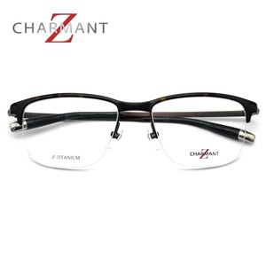 日本夏蒙眼镜框 纯钛商务时尚潮流半框男女近视眼镜架ZT19873